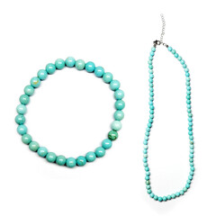 Collana in argento con Magnesite Blu