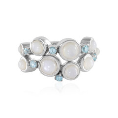 Anello in argento con Pietra di Luna Bianca (KM by Juwelo)
