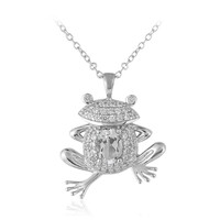 Collana in argento con Topazio Bianco