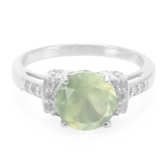 Anello in argento con Prehnite