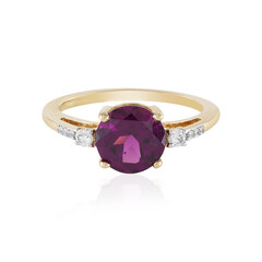 Anello in oro con Granato Magenta