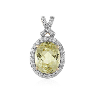 Ciondolo in oro con Kunzite Canarino