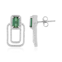 Orecchini in argento con Tormalina Verde di Benedito
