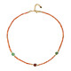 Collana in argento con Quarzo Fragola
