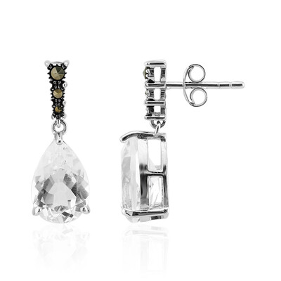Orecchini in argento con Topazio Bianco