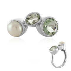 Anello in argento con Ametista Verde