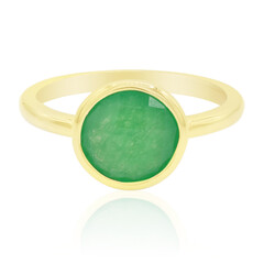 Anello in argento con Giada Verde