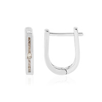 Orecchini in argento con Diamante Cioccolato I2