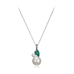 Collana in argento con Perla di Acqua Dolce