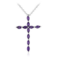Collana in argento con Ametista Zambiana