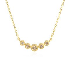 Collana in argento con Diamante Champagne I3