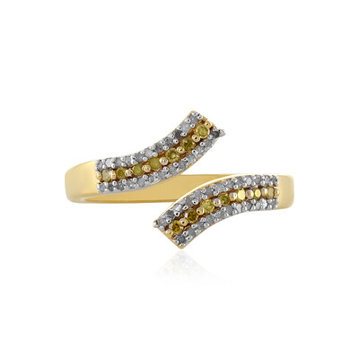 Anello in argento con Diamante Giallo I3
