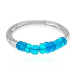 Anello in argento con Opale Blu Neon