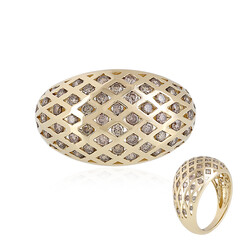 Anello in oro con Diamante Champagne I2 (de Melo)