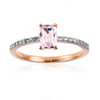 Anello in oro con Berillo Rosa non riscaldato