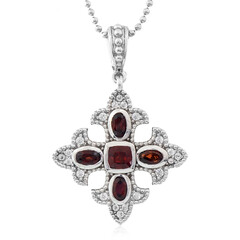 Collana in argento con Granato Mozambico (Dallas Prince Designs)