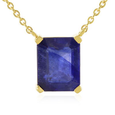 Collana in argento con Zaffiro Blu del Madagascar