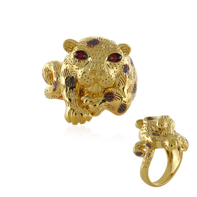 Anello in argento con Zaffiro Arancione