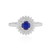 Anello in argento con Spinello Blu Royal