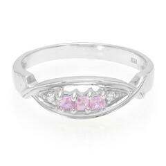 Anello in argento con Zaffiro Ceylon Rosa