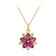 Collana in argento con Rodolite