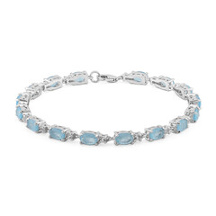 Bracciale in argento con Quarzo blu pastello
