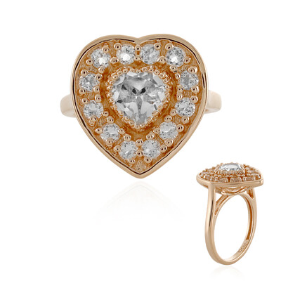 Anello in argento con Topazio Bianco