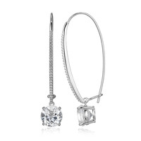Orecchini in argento con Topazio Bianco