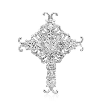 Ciondolo in argento con Topazio Bianco