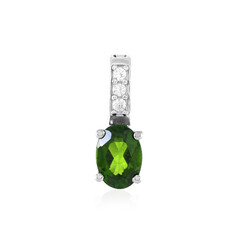 Ciondolo in argento con Diopside Russo