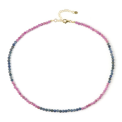 Collana in argento con Zaffiro Ceylon Rosa (non riscaldato)