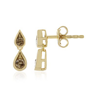 Orecchini in argento con Diamante Champagne I3