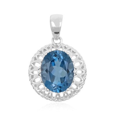 Ciondolo in argento con Topazio Blu Londra