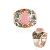 Anello in argento con Opale Rosa