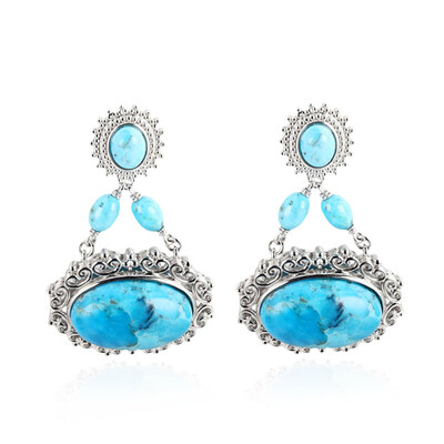 Orecchini in argento con Turchese Kingman Mohave Blu (Dallas Prince Designs)