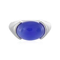 Anello in argento con Calcedonio Blu