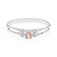 Anello in argento con Zaffiro Padparadscha