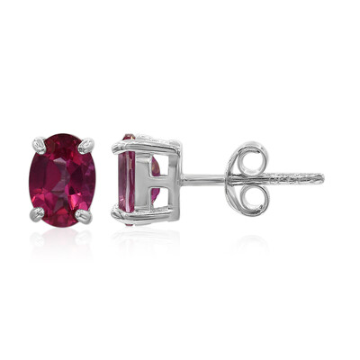 Orecchini in argento con Topazio Mistico Rosa Acceso