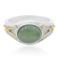 Anello in argento con Giadeite Verde