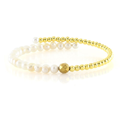 Bracciale in acciaio con Ematite Dorata (Riya)