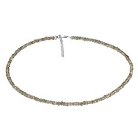 Collana in argento con Quarzo Fumè