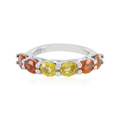 Anello in argento con Zaffiro Arancione