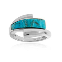 Anello in argento con Turchese Kingman Mohave Blu (Faszination Türkis)