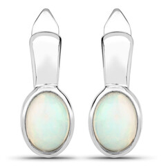 Orecchini in argento con Opale di Welo