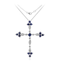 Collana in oro con Zaffiro Ceylon Blu (CIRARI)