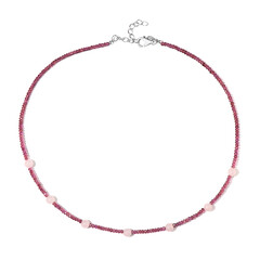 Collana in argento con Quarzo Rosa