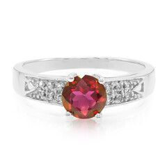 Anello in argento con Topazio Ciliegia