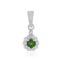 Ciondolo in argento con Diopside Russo