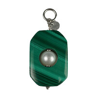 Ciondolo in argento con Malachite
