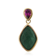 Ciondolo in argento con Malachite